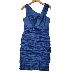 J. Taylor Dress Bright Royal Blue Crinkle Fancy Cocktail Party Evening Size 6‎